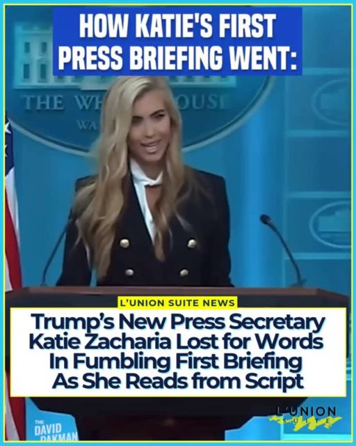 New White House Press Secretary Katie Zacharia appeared completely lost for words and visibly fumbling on her first day at the podium Tuesday, reading awkwardly from a script during a brief, heavily scripted debut that drew immediate criticism for its lack of command.
Zacharia, a conservative commentator and former senior communications adviser to Trump Media & Technology Group, succeeded Karoline Leavitt and stepped to the lectern in the James Brady Press Briefing Room for the first time. The entire appearance lasted roughly 14 minutes. She spent most of it looking down at prepared remarks, speaking slowly and stiffly while praising President Trump’s record, midterm campaign efforts, and administration claims. Observers noted she rarely made sustained eye contact and appeared nervous as she worked through the notes.
The performance included a clear verbal stumble. When a reporter asked how she would balance the demanding job with her four children, Zacharia said, “So my president — excuse me, my husband,” before recovering with “That’s a good one.” The moment prompted laughter in the room. She also struggled to answer a question about U.S. intelligence sharing with Ukraine, saying she would have to get back to the reporter. After taking questions from just three outlets — Breitbart, Fox News, and the Daily Mail — she abruptly ended the briefing, telling reporters they could ask Trump their questions as he prepared to leave for a campaign trip to Alaska.
Critics described the debut as amateurish and unprepared. Journalists and commentators highlighted the heavy reliance on notes, the halting delivery, and the early exit. Former Biden press secretary Jen Psaki called it “basically an SNL skit.” Independent journalist Aaron Rupar said Zacharia “makes Karoline Leavitt seem like Winston Churchill.” Other assessments labeled it “brutal,” and “a train wreck.”
President Trump, asked about the briefing before boarding Marine One, said, “I thought she was very good.” White House communications director Steven Cheung called it a “tremendous start” and said she “commanded the room.”
Sources: @scrippsnews
@davidpakmanshow @headquarters
#lunionsuite #haitianamerican