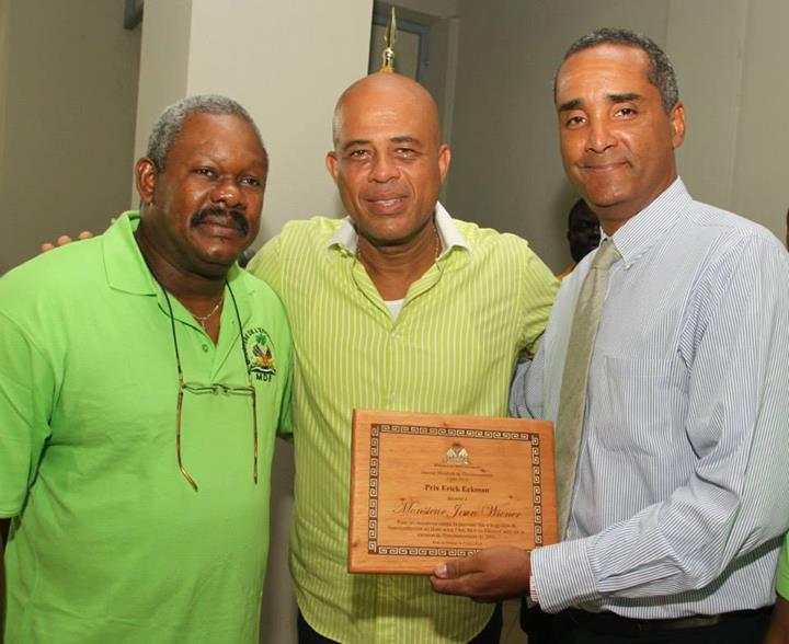 Minister-of-Environmnet-Jean-Francois-Thomas-HE-President-Michael-Martelly-and-FoProBiM-Director-Jean-Wiener