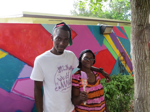 Above: Wolfgang Mosaic and local resident Jeanne Marvil (All photos by CJ)