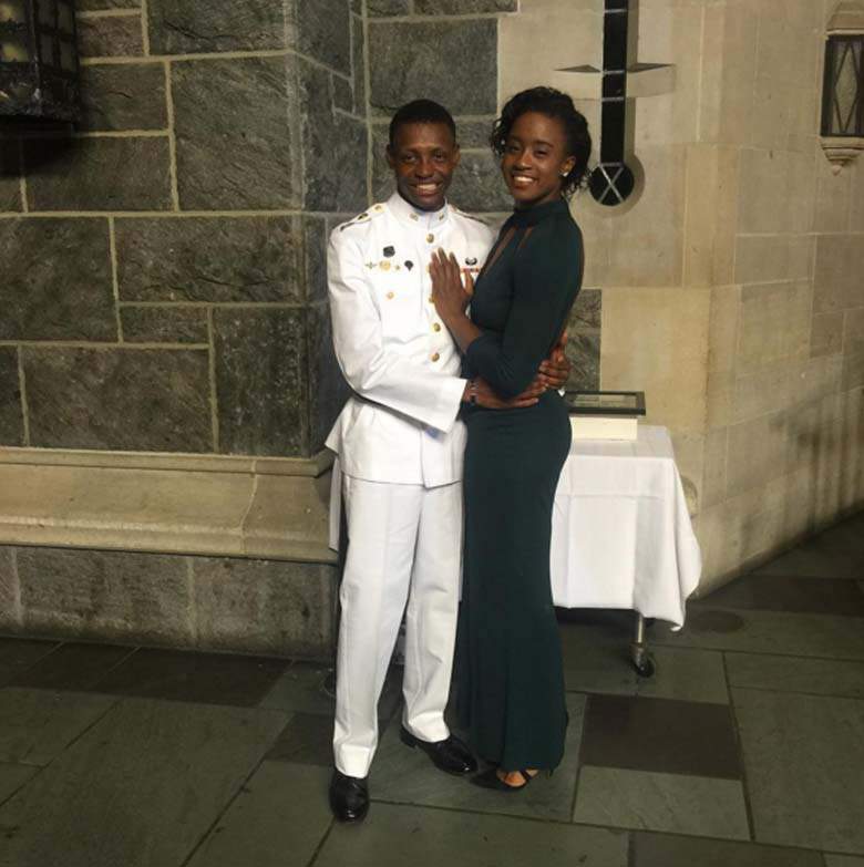 Idrache pictured with his girlfriend three days before graduation. (Instagram) 