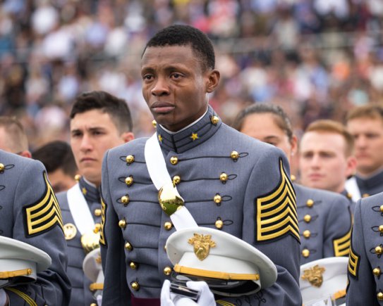The picture, which was taken by Army Staff Sgt. Vito T. Bryant, showed Idrache with tears streaming down his face while he clutched his army cadet headgear tightly. It was first published on West Point’s Facebook page on May 24 and attained viral success almost instantly. 