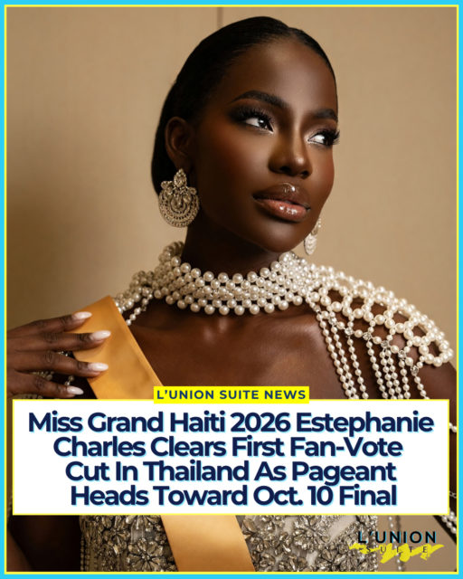 Estephanie Charles is still standing in Bangkok.
Haiti’s official representative at the 14th Miss Grand International pageant has advanced to Round 2 of the competition’s public “Country’s Power of the Year” vote, one of the few early scoreboard results that can still put a delegate on a fast track to the Top 20.
Charles took part in the official welcome ceremony and press conference on Sept. 23 at the Grand Richmond Stylish Convention Hotel. The grand final remains Oct. 10 at MGI Hall in Bangkok, where reigning titleholder Emma Tiglao of the Philippines is expected to crown her successor.
Charles is now in Group D. Only the top two contestants in each group move on. This round of voting closes Sept. 30 at 5 p.m. Thailand time. The eventual Country Power winner receives an automatic place in the Top 20 on coronation night.
Closed-door interviews are set for Oct. 4. National costume and the preliminary competition are scheduled for Oct. 7. The coronation is Oct. 10.
Miss Grand International’s signature campaign is “Stop the War and Violence.” Charles has not treated that line as decoration. Coming from Haiti and having lived among different cultures, she has written that she has seen how violence tears through families, especially women and children. For her, the campaign is a call for peace, empathy, respect, unity, dialogue, compassion, and a future that does not repeat the same damage.
Source: @mannequinat_affaires @misshaiticaraibes @missgrandfamily
#lunionsuite #haitianamerican #haitian