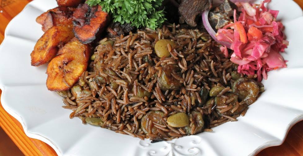 Recipe: Diri Djon-Djon ak Kribich (Black Mushroom Rice with Shrimp