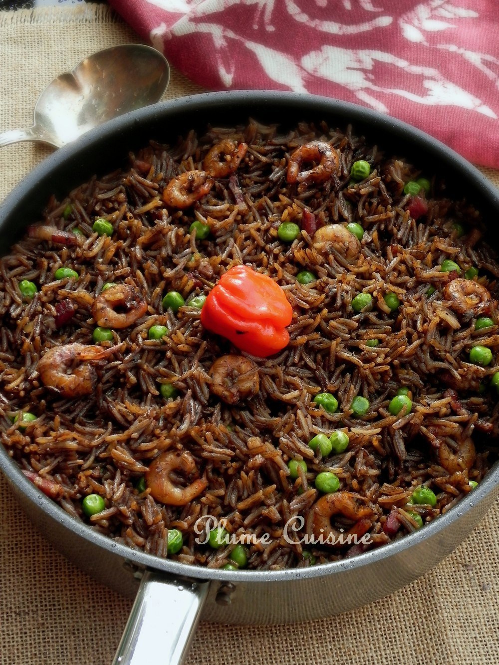 Recipe: Diri Djon-Djon ak Kribich (Black Mushroom Rice with Shrimp