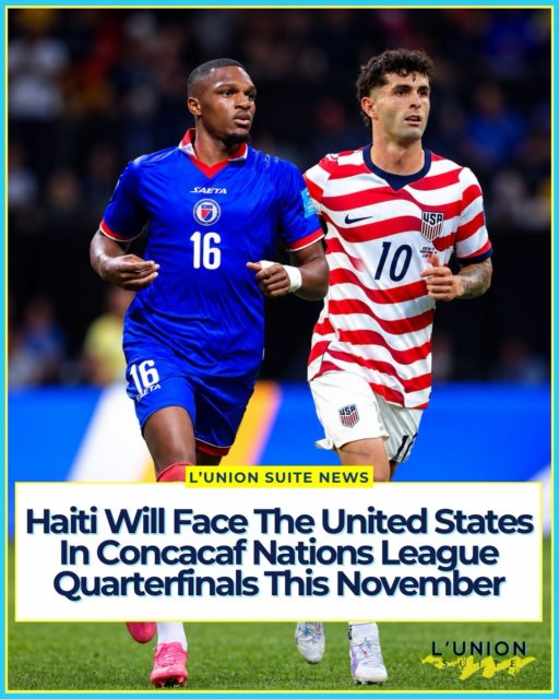 It’s official: Haiti vs. USA. 🇭🇹🇺🇸
The Grenadiers will face the United States in the 2026–27 Concacaf Nations League quarterfinals, with the matchup decided after the League A group stage concluded.
The quarterfinal will be played over two legs. Haiti will host the first match on Saturday, November 14, before traveling to Cincinnati, Ohio, for the second leg at TQL Stadium on Tuesday, November 17 at 7 p.m. ET.
Haiti earned its place in the final eight after finishing second in Group A with nine points, ahead of the Dominican Republic on goal difference. The Grenadiers won three of their four group-stage matches.
There’s even more at stake than a place in the Nations League semifinals. The winner of the two-leg series will also qualify directly for the 2027 Concacaf Gold Cup.
The two teams know each other well. Their most recent meeting came at the 2025 Gold Cup, when the United States defeated Haiti 2–1. Now, Haiti gets another shot—this time with a place in the Nations League Finals on the line.
🇭🇹 Haiti vs. USA 🇺🇸
November 14 & November 17
Two games. One spot in the semifinals. Haiti is ready.🔥
#lunionsuite #haitianamerican