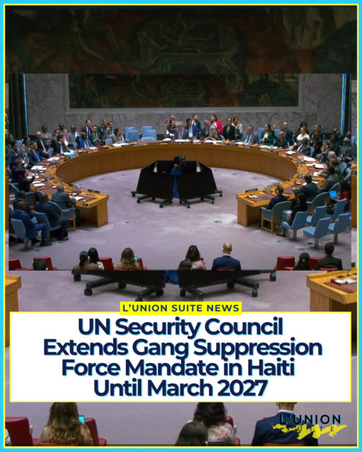 The mandate of the Gang Suppression Force (GSF), currently in the deployment phase on Haitian soil, has been extended until March 31, 2027, after a resolution adopted Tuesday by the United Nations Security Council.
Twelve member states voted in favor of renewing the force’s mandate. None voted against. Three abstained: China, Pakistan, and the Russian Federation.
The extension also keeps in place the logistical and operational support provided by the United Nations Support Office in Haiti (UNSOH), which has been operational since April 2026.
The United States, which co-sponsored the resolution with Panama, pressed the Council to maintain momentum and continue deploying contingents. U.S. Ambassador to the UN Mike Waltz said about 1,500 GSF personnel are now on the ground, with additional troops expected in the coming months.
Authorized as a multinational force not a UN peacekeeping mission the GSF is mandated to conduct coordinated operations with the Haitian National Police and the Haitian Armed Forces to combat armed groups, secure essential infrastructure, and support efforts to restore state authority.
The renewal comes as Haiti prepares for elections scheduled for December 13, 2026, its first in a decade, while gangs still control large parts of Port-au-Prince and other regions.
#lunionsuite #haitianamerican #haitian #culture #caribbean