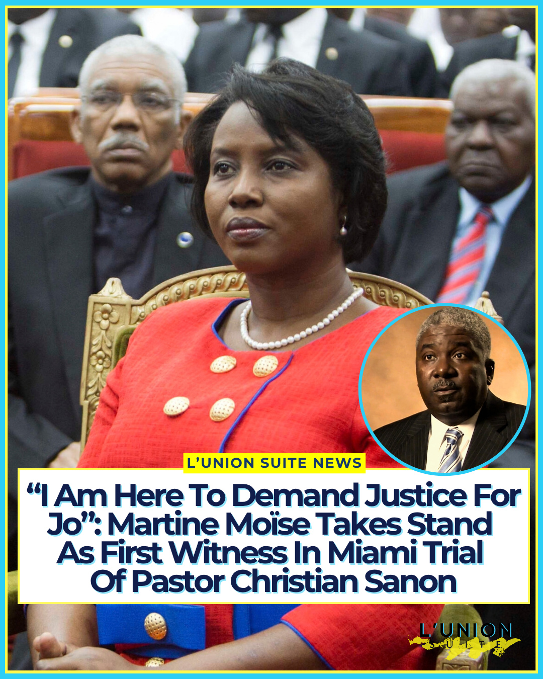 Former Haitian First Lady Martine Moïse took the stand Tuesday as the first witness in the federal trial of Haitian-American pastor Christian Emmanuel Sanon, who is accused of helping orchestrate the July 7, 2021, assassination of her husband, President Jovenel Moïse.
“I am here today to demand justice for Jo. He wanted a better country. Unfortunately, that’s how it ended. I want all those who did this to go to prison,” Moïse told the court.
Questioned by prosecutors about the night of July 6–7, 2021, she answered a series of questions about the attack at the couple’s private residence in Pèlerin 5, above Port-au-Prince. She also named individuals she said should be called to testify, including former Director General of the Haitian National Police (PNH) Léon Charles.
Sanon, 67, a dual Haitian-American citizen and pastor who lived in South Florida, has pleaded not guilty to charges that include conspiracy to kill or kidnap a person outside the United States. If convicted, he faces life in prison. The trial is being held before U.S. District Judge Jacqueline Becerra in Miami’s federal courthouse. A jury of 12 plus four alternates was selected Monday.
U.S. prosecutors allege Sanon helped recruit participants, raise money, and arrange travel and lodging as part of a plot that originated in South Florida and culminated in the armed assault that killed President Moïse and wounded Martine Moïse. Sanon was arrested in Haiti days after the killing; a search of his home turned up boxes of ammunition, 19 passports, and other items. He was transferred to U.S. custody in early 2023.
Four co-defendants were convicted earlier this year in a separate Miami trial and face life sentences. Sanon’s case was severed due to health issues and is proceeding separately. Prosecutors have listed 58 potential witnesses, including cooperating defendants already sentenced, FBI analysts, forensic experts, and Martine Moïse.
President Jovenel Moïse, 53, was shot multiple times in his bedroom after armed men stormed the residence in the early morning hours of July 7, 2021. Martine Moïse survived the attack. The trial is expected to last several weeks.
#lunionsuite #haitianamerican