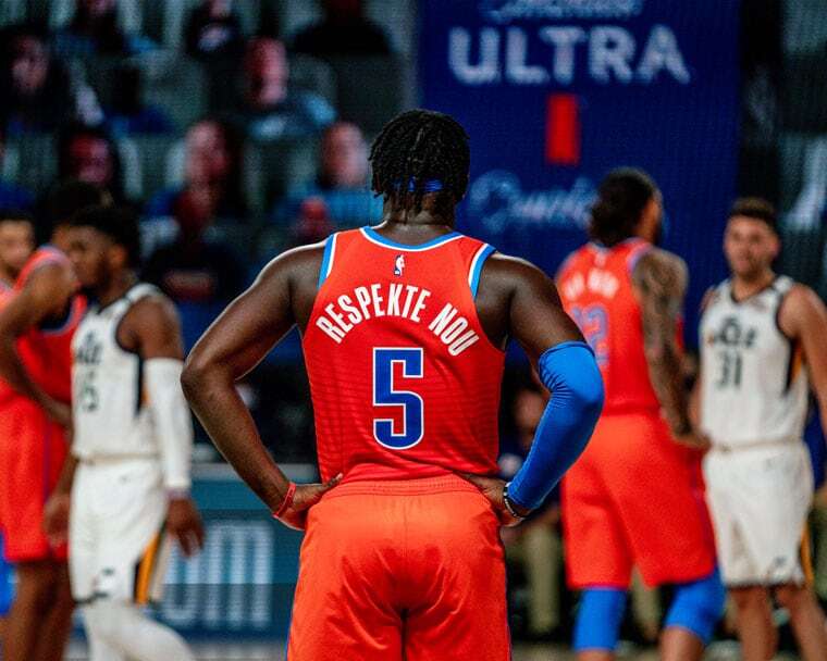 Haitian-Canadian OKC Thunder Luguentz Dort Wears “Respekte Nou” On The Back Of His Jersey