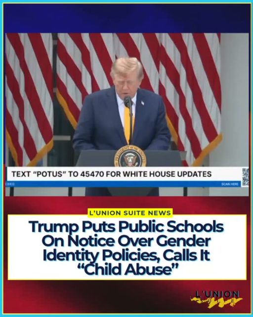 President Donald Trump is putting public schools on notice over how they address gender identity with students.⁠
⁠
During a White House back-to-school event Monday, Trump said, “Every public school in America is now on notice” and argued that schools are committing child abuse if they tell a child they are “trapped in the wrong body.”⁠
⁠
The comments are part of the Trump administration’s broader push to restrict what it describes as transgender ideology in schools and give parents more control over decisions involving their children. Trump previously signed an executive order targeting what his administration calls gender ideology in K-12 education.⁠
⁠
For now, Trump’s remarks are a policy warning and political statement, not evidence that a new federal law has automatically classified such statements by school employees as child abuse. The administration has previously pursued federal actions involving transgender policies in schools, but the legal consequences for individual schools depend on existing law and specific government action.⁠
⁠
The comments are likely to fuel another national debate over parental rights, public education and how schools should handle questions about gender identity.⁠
⁠
#lunionsuite #haitianamerican