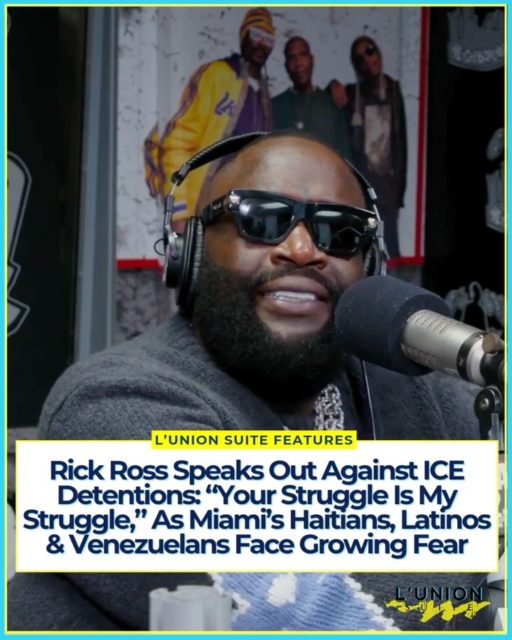 During a recent appearance on Big Boy’s platform, Rick Ross opened up about the reality of ICE activity in South Florida. While discussing the climate around immigration enforcement, Ross zeroed in on what he’s seeing at home.⁠
⁠
“Being in Miami… so many Venezuelans, Latinos period, Haitians,” he said. “A close friend of mine got grabbed by ICE three weeks ago. I’m talking about my right hand.”⁠
⁠
@Richforever described riding through the streets and feeling the weight of it personally. When @BigBoy asked why he chooses to be vocal, especially when some might assume the issue doesn’t touch someone of his stature, Ross didn’t hesitate.⁠
⁠
“Your struggle is my struggle,” he replied. “I haven’t detached myself from my surroundings, my city, my lifestyle… the people I grew up with. These are people that I grew up with. When I bring up Venezuela… that’s what’s really happening. It’s really going down in Miami.”⁠
⁠
He went further, referencing the controversial detention site known as “Alligator Alcatraz.” Ross said the facility was built for immigrants and, despite reports that it was closed, that’s not what he’s hearing on the ground. He and his team had already secured an attorney for his friend and were fighting to keep him from being sent there. “This sh*t is real,” Ross said. “It’s f**ked up.”⁠
⁠
The Miami Icon has long positioned himself as someone who remains connected to the streets and people that raised him. In this exchange, he made that connection explicit, refusing to separate his success from the challenges still facing the neighborhoods and families he knows. For many Haitians navigating heightened immigration enforcement, hearing a major Miami voice say “your struggle is my struggle” and list Haitians by name lands as both recognition and solidarity.⁠
⁠
Video Source: BigBoyTV⁠
#lunionsuite #haitianamerican
