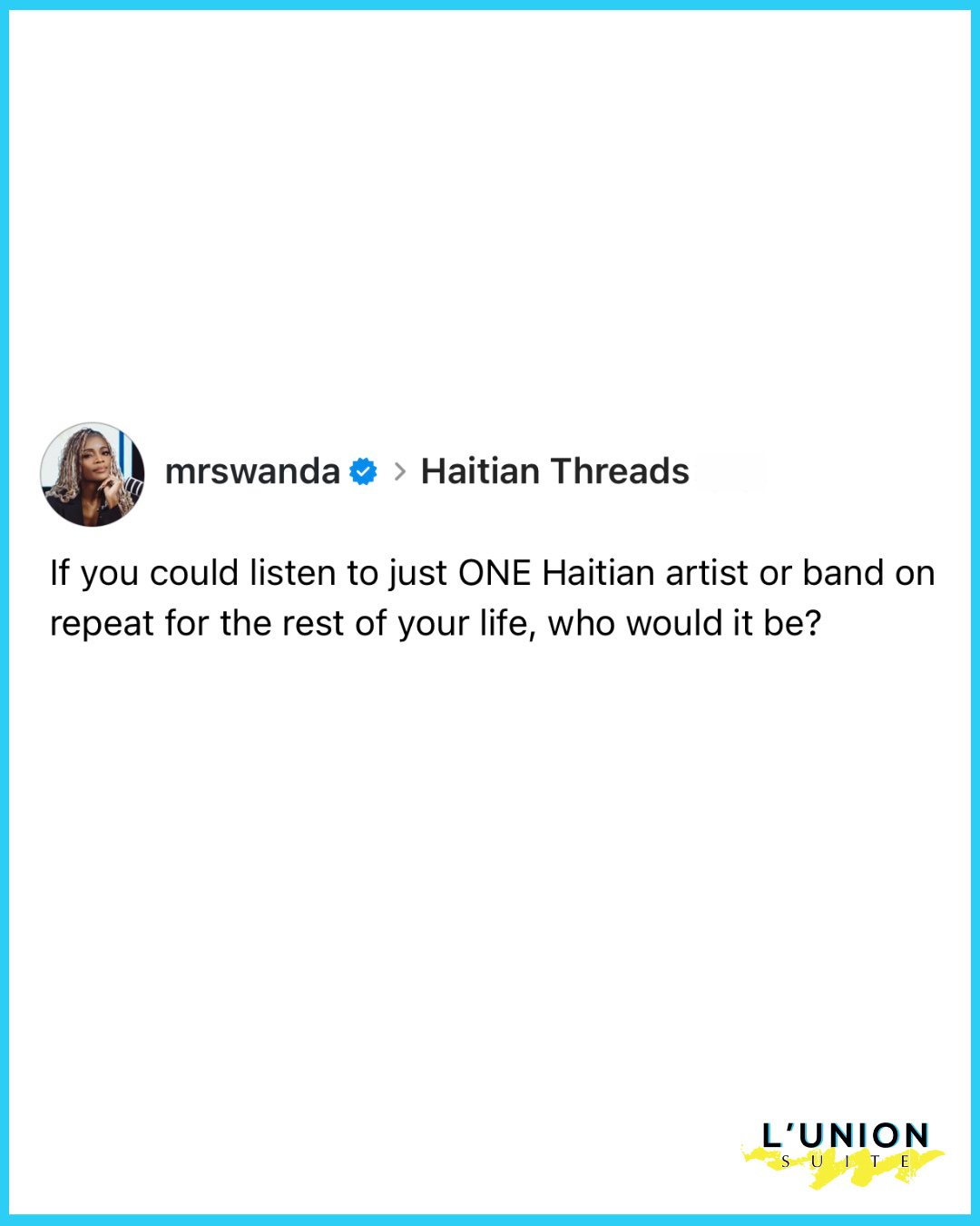 Who is your on repeat artist or band? 🇭🇹
#lunionsuite #haitianamerican #haitian