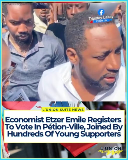 Economist, author, and public figure @EtzerEmile registered Thursday as a voter at the Lycée National de Pétion-Ville, one of the official voter registration centers in the Ouest department.⁠
⁠
Emile arrived with a large group of supporters, described by local media as hundreds of young people and close associates. The visit comes as Haiti’s Provisional Electoral Council (CEP) continues the voter registration drive ahead of general elections scheduled for December 13, the country’s first national vote in a decade.⁠
⁠
While some early social media posts described the crowd shouting “Viv Prezidan,” major reports focused on Emile’s remarks rather than chants. He expressed concern about the current state of the electoral process and called for the security conditions necessary to hold a credible and transparent election.⁠
⁠
Voter registration at the Lycée National de Pétion-Ville has already drawn high-profile figures, including Prime Minister Alix Didier Fils-Aimé in early August and Economy and Finance Minister Serge Gabriel Collin this week. Officials have repeatedly urged citizens with a valid national identification card to register.⁠
⁠
Emile, known for his bestselling book Haïti a choisi de devenir un pays pauvre and his work on entrepreneurship and civic education through Haiti Efficace and Fondation Avenir, has not formally declared a presidential candidacy. His appearance at the registration center has nevertheless fueled speculation about his political intentions.⁠
⁠
Haiti’s electoral calendar remains contingent on improved security. Gangs still control large parts of the Port-au-Prince metropolitan area, and both the CEP and government have acknowledged that the December date will hold only if conditions allow.⁠
⁠
The registration process continues across designated centers in Pétion-Ville, Delmas, and Tabarre. Citizens must present a valid Carte d’identification nationale to enroll.⁠
⁠
🎥 Tripotay Lakay⁠
#lunionsuite #haitianamerican #haitian