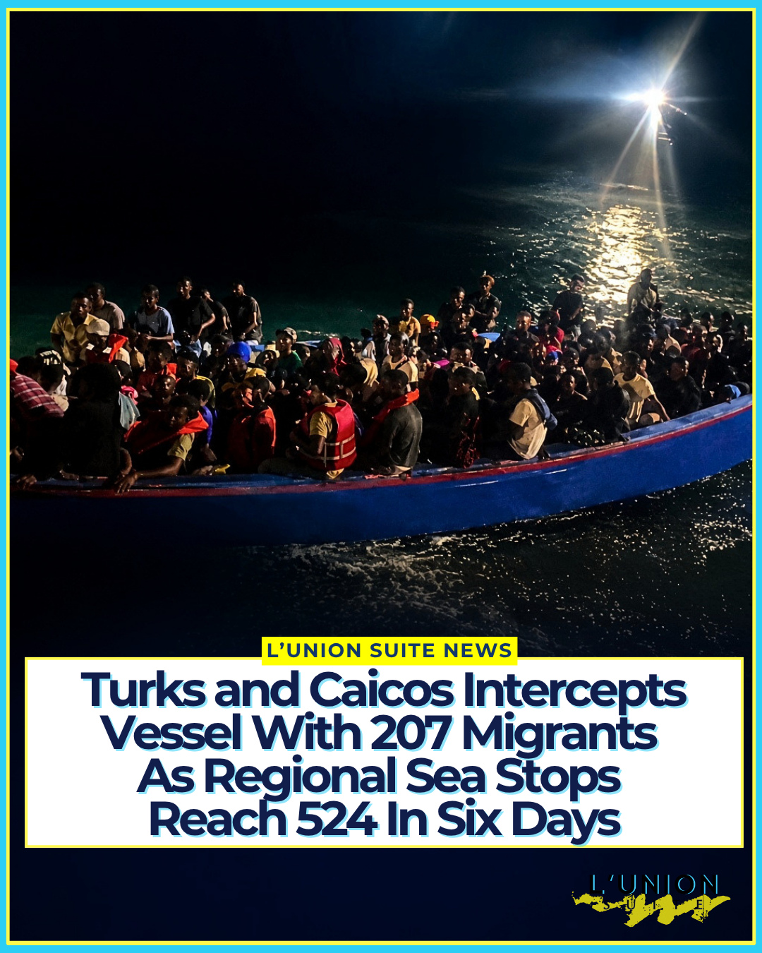 Authorities in the Turks and Caicos Islands intercepted an overcrowded vessel carrying 207 migrants, including Haitian nationals, early Monday, September 7, as it attempted to reach the British overseas territory. Officials said the passengers were brought ashore safely and transferred to immigration authorities for processing.⁠
⁠
The operation followed another interception on September 2, when the Royal Turks and Caicos Islands Police Force stopped a vessel carrying 171 migrants near Northwest Point, Providenciales. Police said coastal radar detected the boat before it could make landfall. Marine Branch officers escorted the passengers to South Dock and handed them over to the Turks and Caicos Islands Border Force.⁠
⁠
A third vessel was stopped near the Bahamas on September 3. The Royal Bahamas Defence Force reported finding 146 Haitian migrants  111 men, 30 women, two boys and three girls  aboard a 45-foot boat about 17 miles northeast of Great Inagua. The passengers were taken to Matthew Town for processing. Together, the three operations account for 524 migrants intercepted in the region since September 2.⁠
⁠
Turks and Caicos police had already reported approximately 1,075 migrants intercepted aboard eight vessels in 2026 before Monday’s operation. Authorities have not yet released a detailed breakdown of the 207 passengers or announced their next steps.⁠
⁠
The latest intercepts come as Haitians continue attempting dangerous maritime crossings amid insecurity, economic hardship and limited opportunities at home. Regional forces have repeatedly warned that overloaded boats remain a serious risk to life at sea, even as they report that recent groups were brought ashore without reported casualties.⁠
⁠
#lunionsuite #haitianamerican #haitian