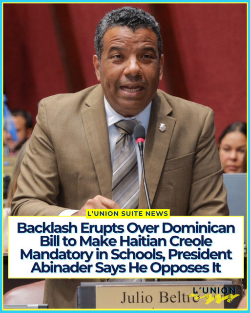 A bill introduced in the Dominican Republic's Chamber of Deputies is stirring national debate before it's even reached a floor vote: a proposal to make Haitian creole a mandatory subject in schools across the country, alongside English & French.

The measure was submitted August 31 by Julio César Beltré Méndez, a deputy from Azua representing the ruling Modern Revolutionary Party (PRM). If passed, it would apply to every public, private, and mixed-management school authorized by the Ministry of Education (Minerd) from primary through secondary levels  and notably would not be restricted to border provinces or to students with Haitian family ties. Under the bill, Creole instruction would become a nationwide requirement, not a regional accommodation.

Beltré frames the proposal around the two countries' shared geography and deep interdependence. In the bill's reasoning, he points to the historical, commercial, cultural and migratory ties between the Dominican Republic and Haiti nations that share the island of Hispaniola  and argues that Creole fluency could strengthen communication, ease border-area cooperation, and support commerce between the two.

He's also cited that the presence of Haitian workers across Dominican agriculture, construction, households and other sectors. In his view, language barriers in those daily interactions are a practical problem worth addressing through the school system not a distraction from it. Speaking about the initiative, Beltré pushed back on critics who've dismissed it outright, arguing the real question isn't why Dominicans who already speak Spanish should learn Creole.

The proposal has already run into resistance at the highest level. In an interview published September 7, Beltré revealed that President Luis Abinader told him directly that he disagreed with the bill  despite Beltré belonging to Abinader's own party. Beltré described the measure as his personal initiative, not an administration position, and said he still believes the country needs a serious, responsible discussion about its linguistic and migratory realities, given how often Dominicans and Haitians interact across the economy.

#lunionsuite #haitianamerican