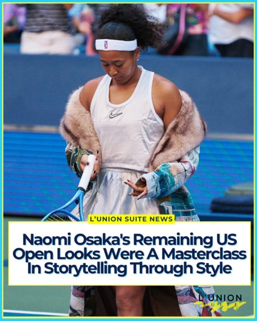 Haitian-Japanese superstar @NaomiOsaka did not walk onto a tennis court this week so much as she staged an entrance. Stylist Law Roach built the sequence. Nike stayed underneath. Three houses, Thom Browne, Monse, and KidSuper, delivered the last three looks of her 2026 US Open.

The white look was ceremony. Custom Thom Browne in white silk gazar: a structured jacket covered in small embroidered tennis rackets, stacked belts wrapping the torso, and a long mesh train that opened down the front and dragged behind her across the hard court. White visor. Silver Nike kit visible at the hem. Blue Yonex bag on one shoulder.

It took the oldest tennis uniform, all white, and stretched it until it became sculpture. The train did the work. Every step announced that the walk-on was the first point of the match.

The next look dropped volume and went for proportion. Monse cut a gray piece that sat between a tailored jacket and a hoodie, vented back, Nike swoosh high between the shoulders, hood dropped. Under it, wide gray Nike fleece pants with a buttoned side track that read like sweats that had been to a fitting.

From behind, the silhouette was almost architectural: oversized top, column of fabric to the floor, racket bag at her feet. It was the quietest of the three and the most New York, boardroom fabric meeting locker-room ease, no train required.

The last look belonged to Brooklyn. KidSuper, the label of Colm Dillane, sent a floor-length cloak printed with city fragments, lettering, portraits, and old service-sign type, finished with a heavy faux-fur collar. Osaka wore it open over a silver Nike tank and skirt, white headband in place, walking out of the tunnel with the coat hanging off one shoulder like a second skyline.

She later said she felt “really swaggy” in it, and that it embodied New York. That was the assignment. Where Thom Browne gave her ritual and Monse gave her structure, KidSuper gave her the city stitched onto her back.

📸 @thombrowne @luxurylaw @kidsuper
#lunionsuite #haitianamerican #haitian