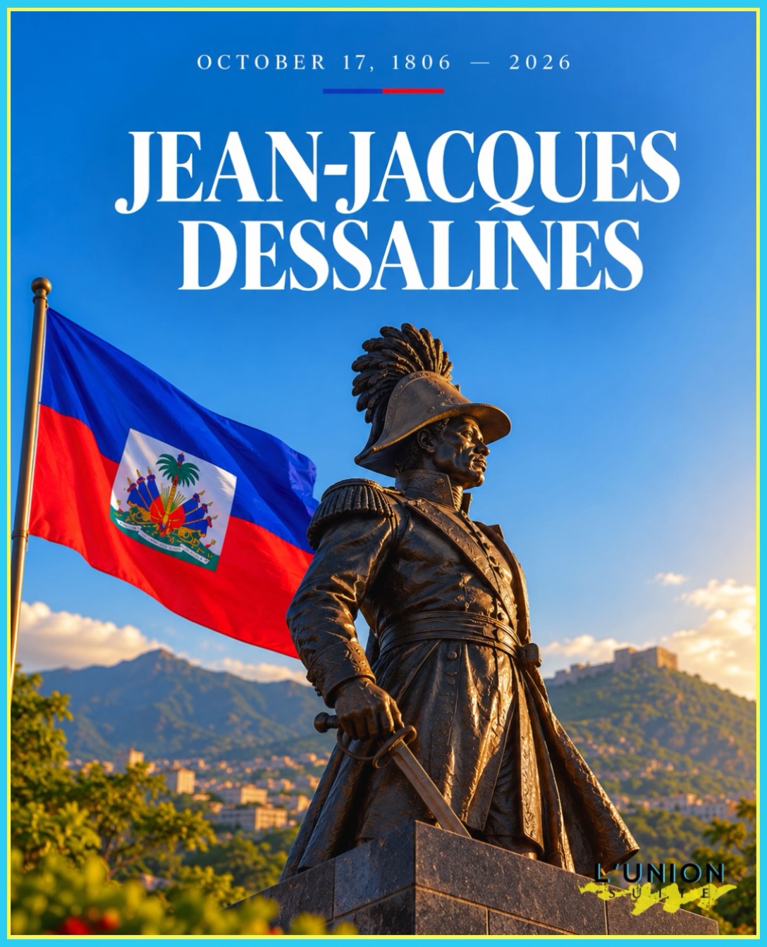Today, October 17, 2026, marks 220 years since the assassination of Jean-Jacques Dessalines, one of the most important figures in Haitian history and the man who led Haiti to independence.
Dessalines played a central role in defeating French colonial forces and declaring Haiti’s independence on January 1, 1804. He later became the country’s first ruler and was proclaimed emperor under the name Jacques I.
But on October 17, 1806, just two years after independence, Dessalines was assassinated at Pont-Rouge, near Port-au-Prince, during a period of political conflict among Haiti’s leaders.
His death marked a turning point in the country’s early history. Haiti soon became divided between rival governments in the north and south.
More than two centuries later, Dessalines remains a powerful symbol of Haiti’s fight for freedom, independence and national pride.
Today, Haitians at home and across the diaspora remember his sacrifice and the role he played in building the world’s first independent Black republic.
220 years later, the legacy of Jean-Jacques Dessalines continues to live on. 🇭🇹
#lunionsuite #haitianamerican