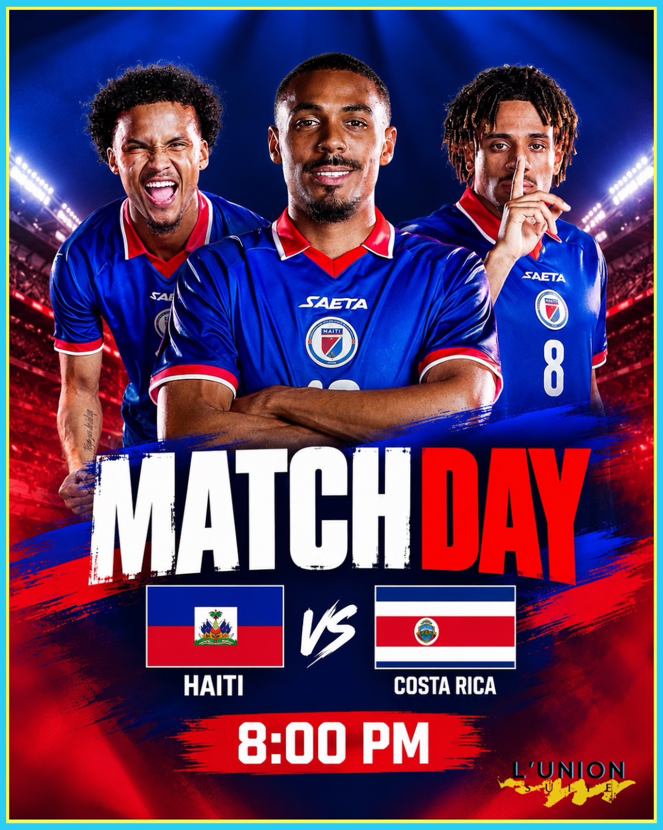The Grenadiers are back in action tonight. 🇭🇹⚽️
Haiti faces Costa Rica in San José at 8:00 PM ET, looking to continue an impressive start to the 2026–27 Concacaf Nations League.
Haiti enters the match with three straight wins: 3–2 over Trinidad and Tobago, 2–0 over Costa Rica, and most recently a dominant 4–1 victory over the Dominican Republic.
Tonight will be the second meeting between Haiti and Costa Rica during this Nations League window. In their first matchup on September 27, Jean-Ricner Bellegarde scored in the 9th minute, while an own goal from Francisco Calvo helped Haiti secure the 2–0 victory.
Now Haiti takes the challenge on the road as the Grenadiers look to make it four wins in four matches.
🇨🇷 Costa Rica vs. Haiti 🇭🇹
📅 Tonight, October 4
⏰ 8:00 PM ET
Who’s ready to see Haiti make it four straight tonight?🔥
#lunionsuite #haitianamerican
