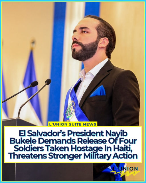 El Salvador’s President Nayib Bukele said Wednesday he has launched a military operation to rescue four Salvadoran aviation technicians held hostage by gangs in Haiti, warning that failure to release them alive would trigger a far stronger response.⁠
⁠
In a message posted on X and written in Kreyol, Bukele addressed gang leaders directly. He said the men “are not combatants” but aviation technicians serving with an international mission whose primary work is medical evacuations and saving lives, “not to wage war.” ⁠
⁠
“Today, we have launched a military operation to rescue them,” Bukele wrote. “We have a single objective: to bring our four compatriots back home alive, without any harm.” He added that “today’s attack is nothing compared to what is coming” if all four are not returned alive, and told the gangs not to treat his words as empty threats.⁠
⁠
He offered an off-ramp, saying that if the men are returned unharmed, “everything will go back to how it was before the kidnapping.”⁠
⁠
The four technicians disappeared after an ambush on Sunday in the Santo area of Croix-des-Bouquets, on the outskirts of Port-au-Prince. Salvadoran military officials said their armored vehicle was hit by gunfire and explosives, caught fire, and the men fled. They have not been accounted for since.⁠
⁠
The attack was the first major strike against the international Gang Suppression Force (GSF) since the force began operating in Haiti. The GSF is a United Nations-backed multinational mission authorized by the UN Security Council to support Haitian police against armed gangs. It includes personnel from El Salvador, Chad, Jamaica, Guatemala and other countries.⁠
⁠
Haiti’s government has described the recovery of the four Salvadorans as an “absolute priority.” U.S. Ambassador to the United Nations Mike Waltz also warned the gangs that attempts to intimidate the international coalition would be a “terrible mistake.” No group has claimed responsibility for the ambush, and fighting in the area has complicated earlier recovery efforts. It was not immediately clear whether Haitian authorities had confirmed the men were still alive.⁠
⁠
#lunionsuite #haitianamerican #haitian