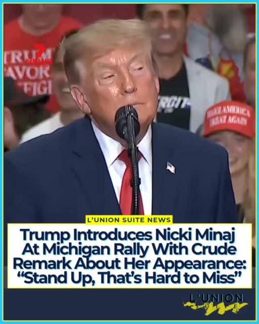 At a campaign rally Sunday in Port Huron, Michigan, President Donald Trump paused mid-speech to single out rapper Nicki Minaj, not for her music, her endorsement, or the fact that she had just flown with him on Air Force One but for her body.
While addressing the crowd at McMorran Place Arena ahead of the midterms, Trump had been discussing previous remarks about the physique of Ohio Sen. Jon Husted, a former college football player. He then pivoted: “By the way, I looked at one hell of a beautiful a** before. Nicki Minaj. That’s hard to miss. Stand up. That’s hard to miss.”
Minaj, seated in the audience in a gold Gucci suit, stood and waved as the crowd cheered. Trump quickly followed up, saying he hoped she wasn’t insulted, then added, “We love Nicki. She’s been with us for a long time.”
Later in the event, after she took the stage to urge support for Republican candidates Mike Rogers and John James and to praise Trump for changing “the energy of our country,” he told the crowd, “She never looked more beautiful” and called her “a very special person. She gets it, smart.”
The comment has drawn sharp backlash online. Critics called it disgusting and inappropriate for the President of the United States, arguing that objectifying a woman and telling her to “stand up” so the crowd could look at her body has no place at a political rally, or from the occupant of the Oval Office. Many expressed frustration that this is the current president, openly making those remarks on stage in front of supporters.
Source: @CSpan
#lunionsuite #haitianamerican